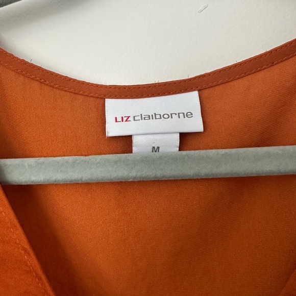 Liz Claiborne Terracotta Button-Down Blouse - Picture 2 of 3